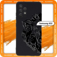 Чехол силиконовый с рисунком лев на Samsung A52 / для Самсунг А52
