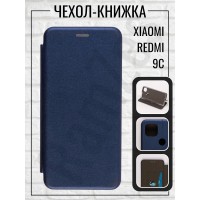 Чехол на Xiaomi Redmi 9C NFC / Чехол на Сяоми Редми 9с нфс , Синий / Бампер для смартфона / Противоударный чехол для карт / Чехол эко кожа с защитой влагостойкий