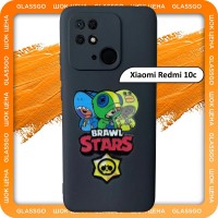 Чехол силиконовый с рисунком Brawl Stars на Xiaomi Redmi 10C / для Редми 10С