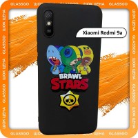 Чехол силиконовый с рисунком Brawl Stars на Xiaomi Redmi 9a / для Редми 9а