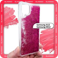 Чехол силиконовый переливашка на Samsung A12 / M12 / для Самсунг А12 / М12