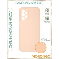 Чехол для Samsung Galaxy A23 4G (A235) с защитой камеры, с мягкой подкладкой из микрофибры, противоударный, пыльно-розовый / Самсунг Галакси А23 А235
