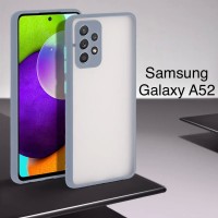 Чехол для Samsung Galaxy A52 / Галакси А52, сиреневый, прозрачный, защита камеры