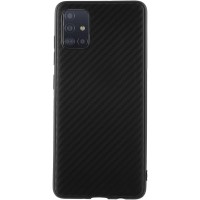 Силиконовый чехол с текстурой карбон для Samsung Galaxy M31s, черный