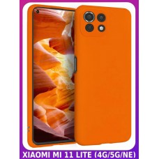 BRICASE / Апельсиновый Soft Touch чехол класса Премиум для XIAOMI MI 11 LITE (4G/5G/NE) и XIAOMI 11 LITE