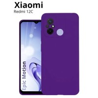 Чехол-накладка для Xiaomi Redmi 12C (Сяоми Редми 12ц), тонкий с матовым покрытием и защитой модуля камер, фиолетовый