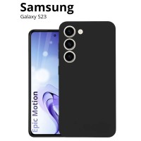 Чехол для Samsung Galaxy S23 (Самсунг Галакси С23), тонкий с матовым покрытием и защитой модуля камер, черный