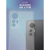 Прозрачный силиконовый чехол с защитой камеры для телефона Xiaomi 12 Lite