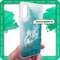 Чехол силиконовый переливашка на Xiaomi Redmi 9a / для Редми 9а