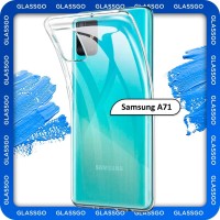 Чехол силиконовый прозрачный, накладка на Samsung A71 / для Самсунг А71
