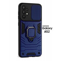 Чехол бронированный для Samsung Galaxy A52 (Самсунг Галакси А52) "ELLAGECASE'' противоударный с защитой камеры Синий