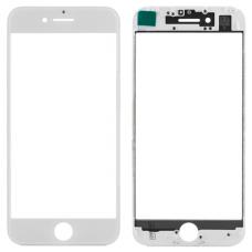 Стекло дисплея для iPhone 7 с OCA пленкой в рамке белое
