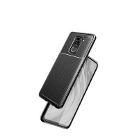 Чехол противоударный Carbon для Xiaomi Note 9 черный