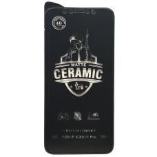 Защитная пленка керамическая для iPhone X/ iPhone XS/ iPhone 11 Pro матовая черная