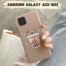 Защитный силиконовый чехол для Samsung Galaxy A22 / M32, чехол-накладка на Самсунг Галакси А22 / М32 (противоударный чехол на самсунг гелекси а 22 / м 32 матовый)