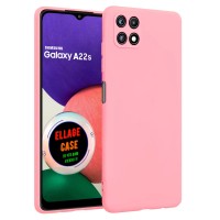 Силиконовый чехол для Samsung Galaxy A22S 5G (Самсунг Галакси А22С ) ELLAGECASE матовый, Розовый