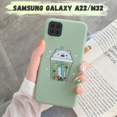 Защитный силиконовый чехол для Samsung Galaxy A22 / M32, чехол-накладка на Самсунг Галакси А22 / М32 (противоударный чехол на самсунг гелекси а 22 / м 32 матовый)