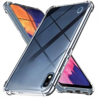 Чехол силиконовый противоударный для Samsung Galaxy A10 прозрачный