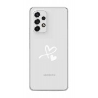 Силиконовый чехол "Сердечко минимализм" на Samsung Galaxy A53 5G / Самсунг А53 5G, прозрачный
