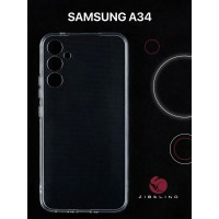 Чехол для Samsung Galaxy A34 прозрачный, с защитой камеры / Самсунг А34