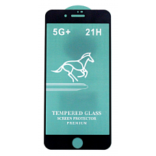 Защитное стекло для iPhone 7 Plus/ iPhone 8 Plus черное HORSE