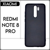 Силиконовый чехол накладка на телефон Xiaomi Redmi Note 8 Pro черный, защитный, противоударный бампер