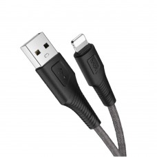 Кабель USB - Lightning HOCO X58 Silicone (1м /2.4A) черный
