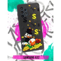 Силиконовый чехол Макдак в деньгах для Samsung Galaxy A32 / Самсунг А32