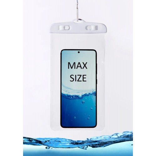 Водонепроницаемый чехол для телефона CRIS на шею, белый - Универсальный непромокаемый, герметичный кейс для подводной съемки и активного отдыха, от воды, грязи, микробов