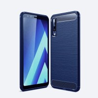 Противоударный чехол для Samsung Galaxy A7 (2018) (Cамсунг а7 2018, Самсунг галакси а 7 2018) (темно - синий)